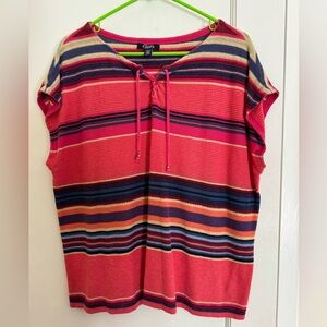 Chaps Lightweight Striped Women’s Top Size 2X